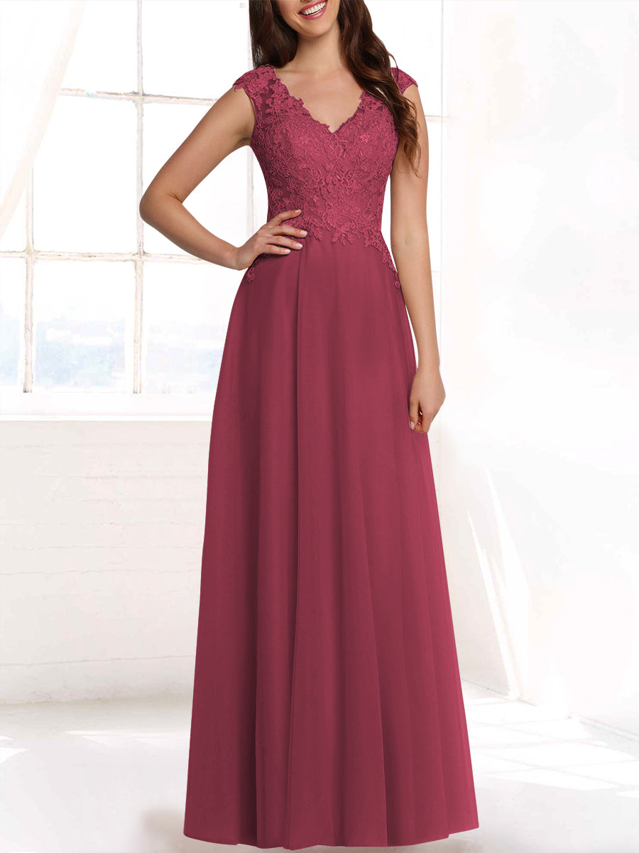 Lace Column Sweetheart Sleeveless Bridesmaid Dress-MB53408