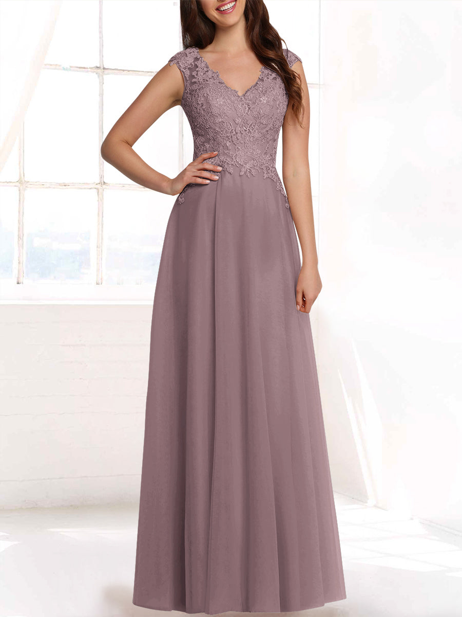 Lace Column Sweetheart Sleeveless Bridesmaid Dress-MB53408