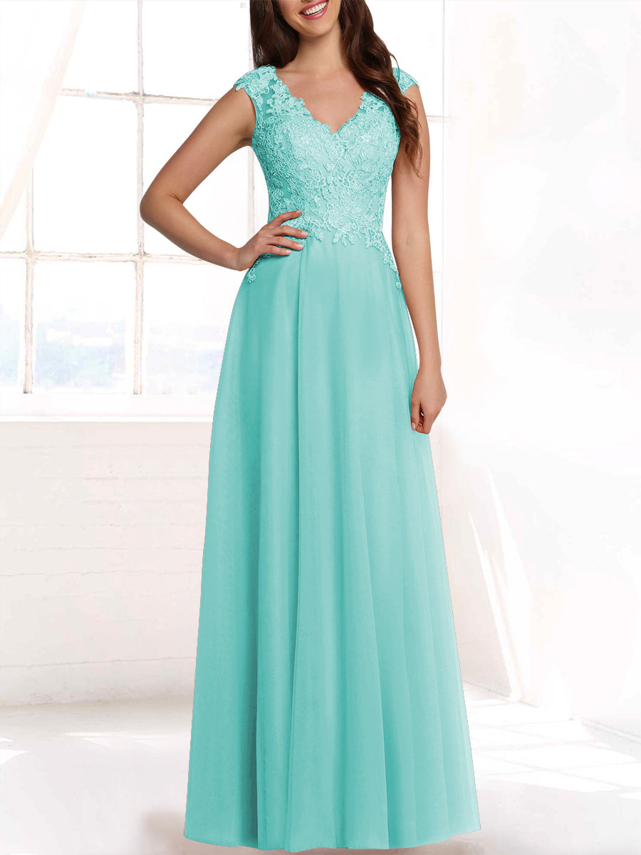 Lace Column Sweetheart Sleeveless Bridesmaid Dress-MB53408