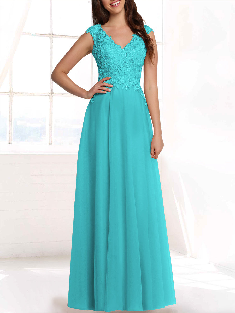 Lace Column Sweetheart Sleeveless Bridesmaid Dress-MB53408