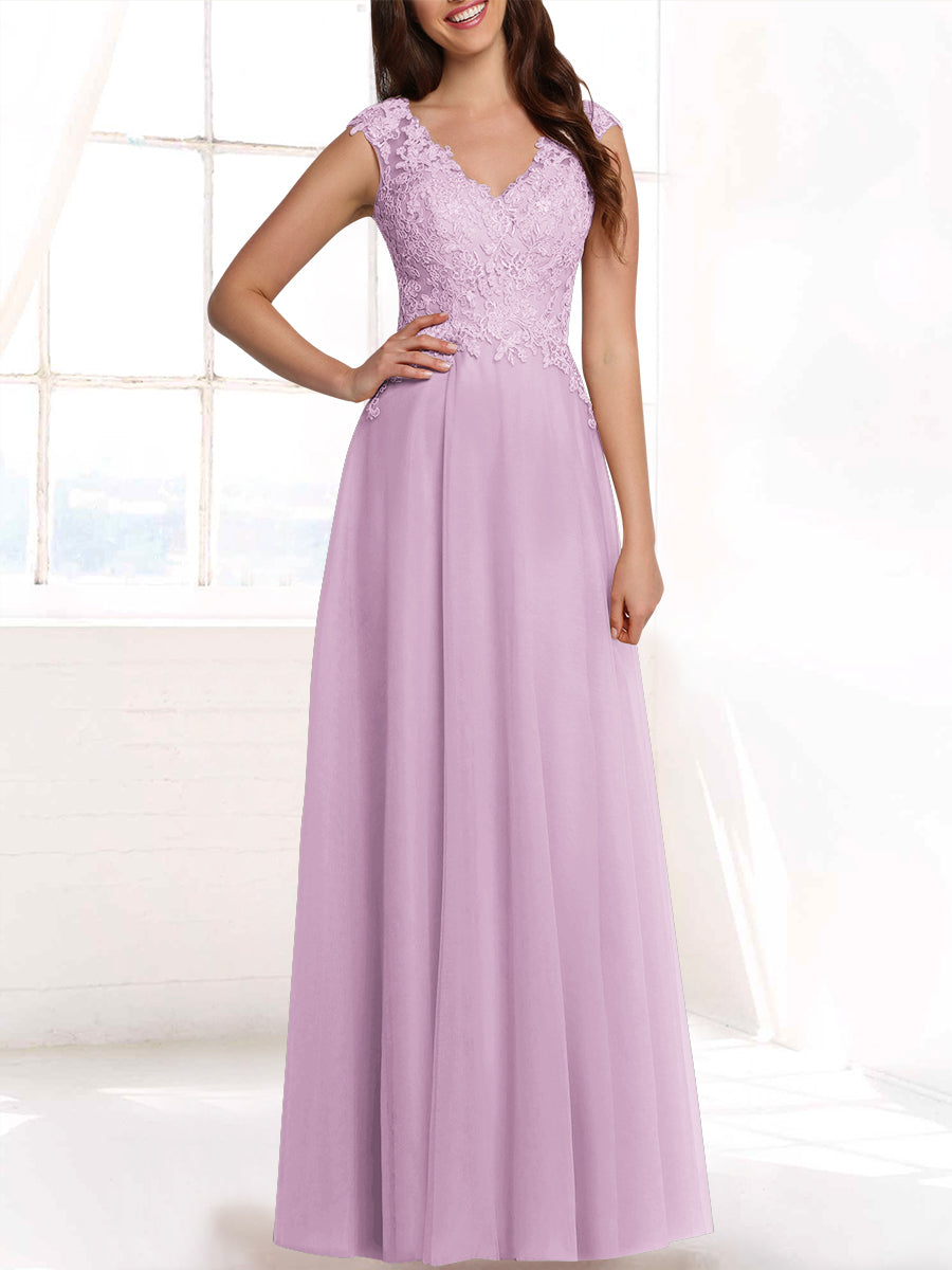 Lace Column Sweetheart Sleeveless Bridesmaid Dress-MB53408
