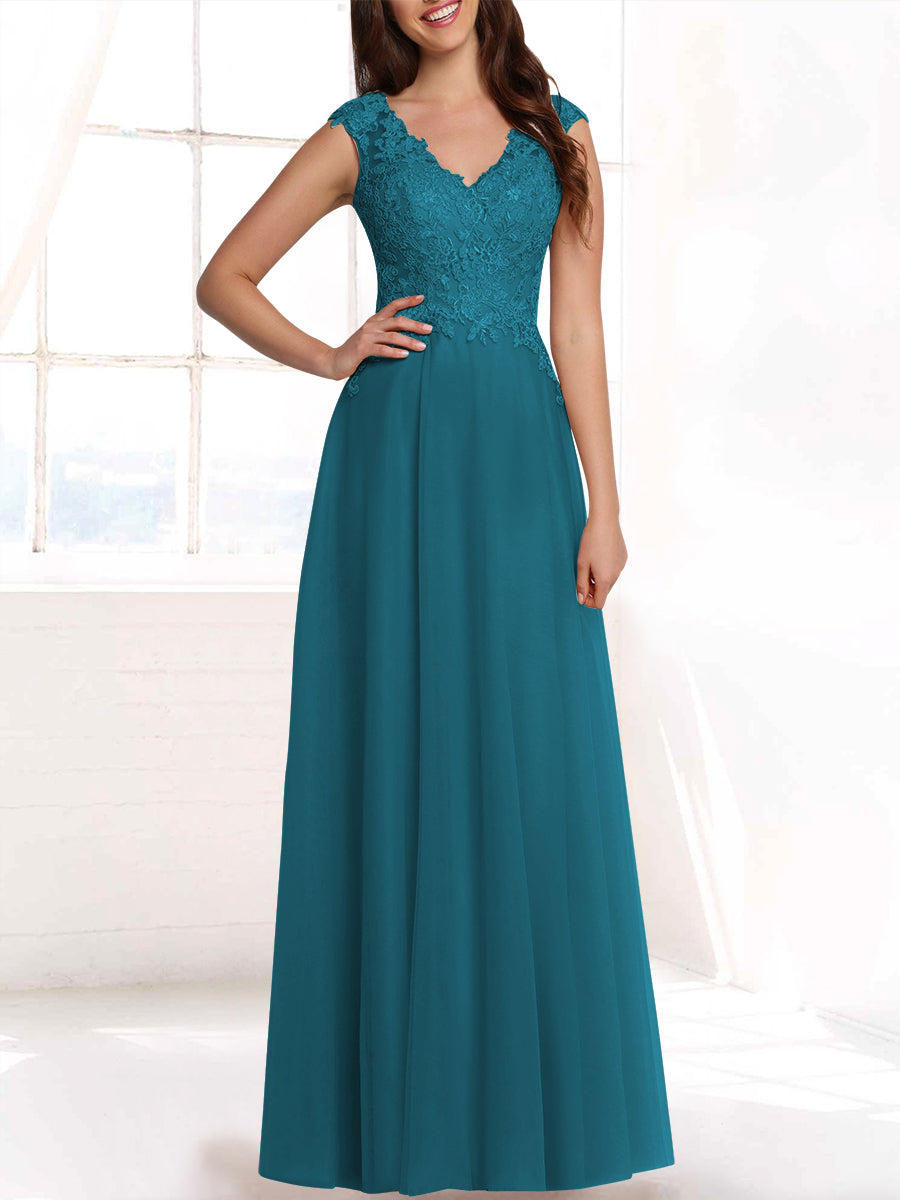 Lace Column Sweetheart Sleeveless Bridesmaid Dress-MB53408