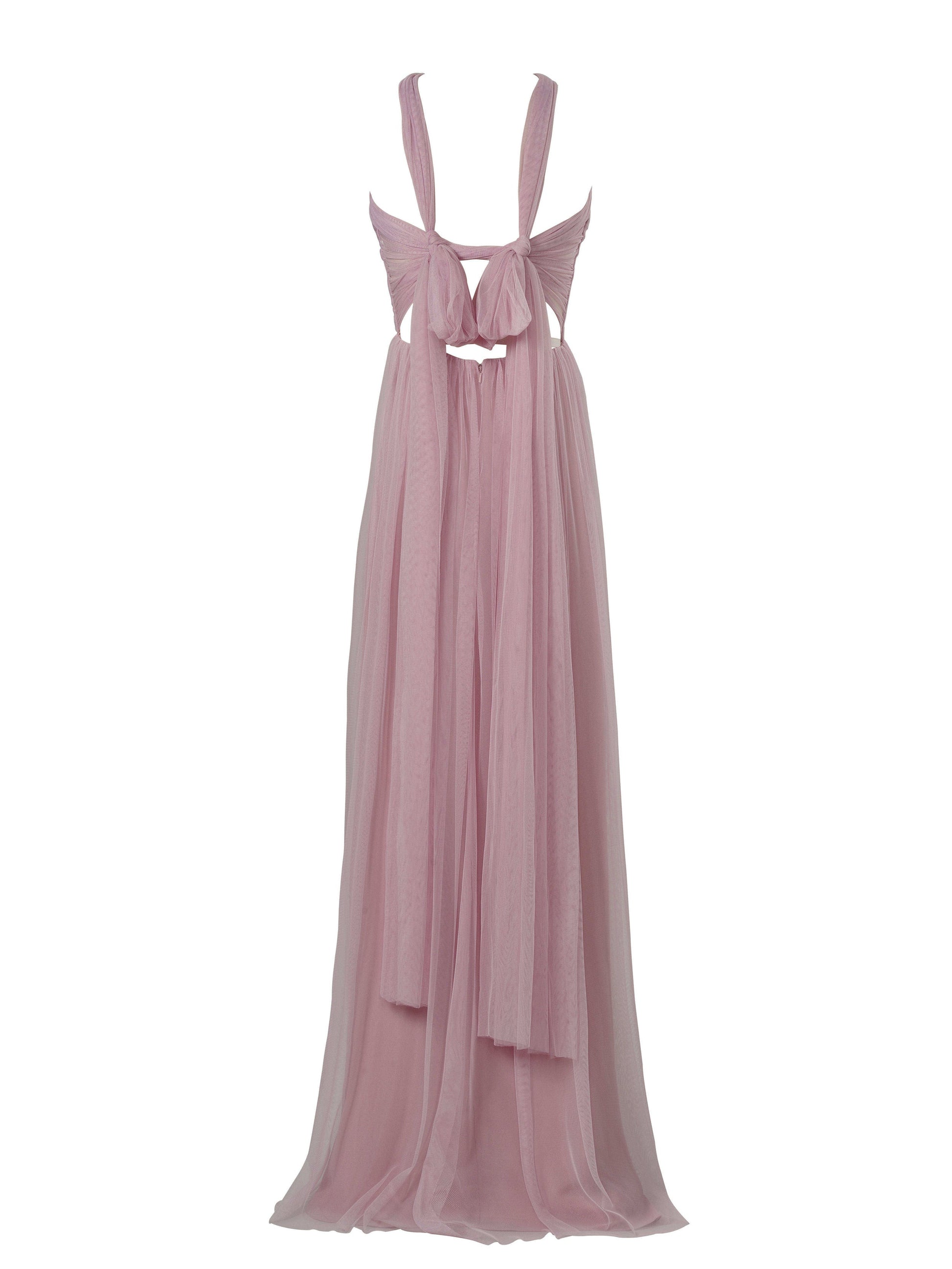 Tulle Criss Cross Straps Sleeveless Bridesmaid Dress| Plus Size | 60+ Colors