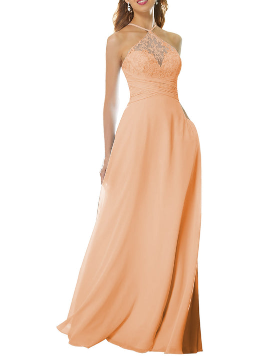 Chiffon V-Neck Sleeveless Bridesmaid Dress| Plus Size | 60+ Colors