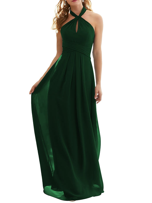 Chiffon Strapless Sleeveless Bridesmaid Dress| Plus Size | 60+ Colors
