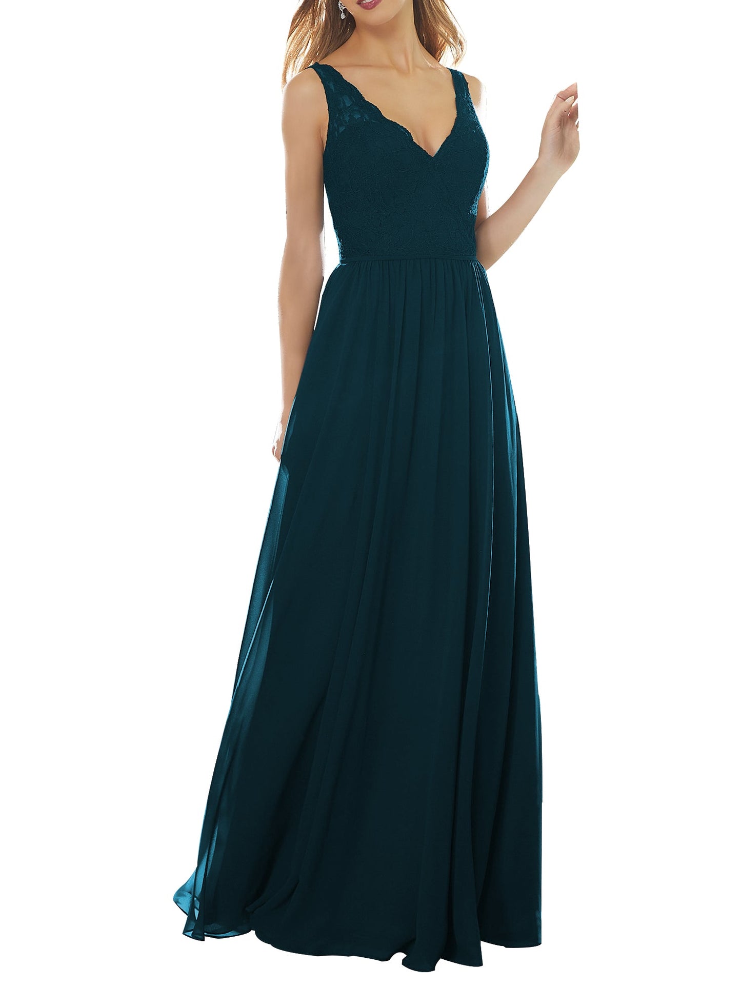 Chiffon Off the Shoulder Sleeveless Bridesmaid Dress| Plus Size | 60+ Colors