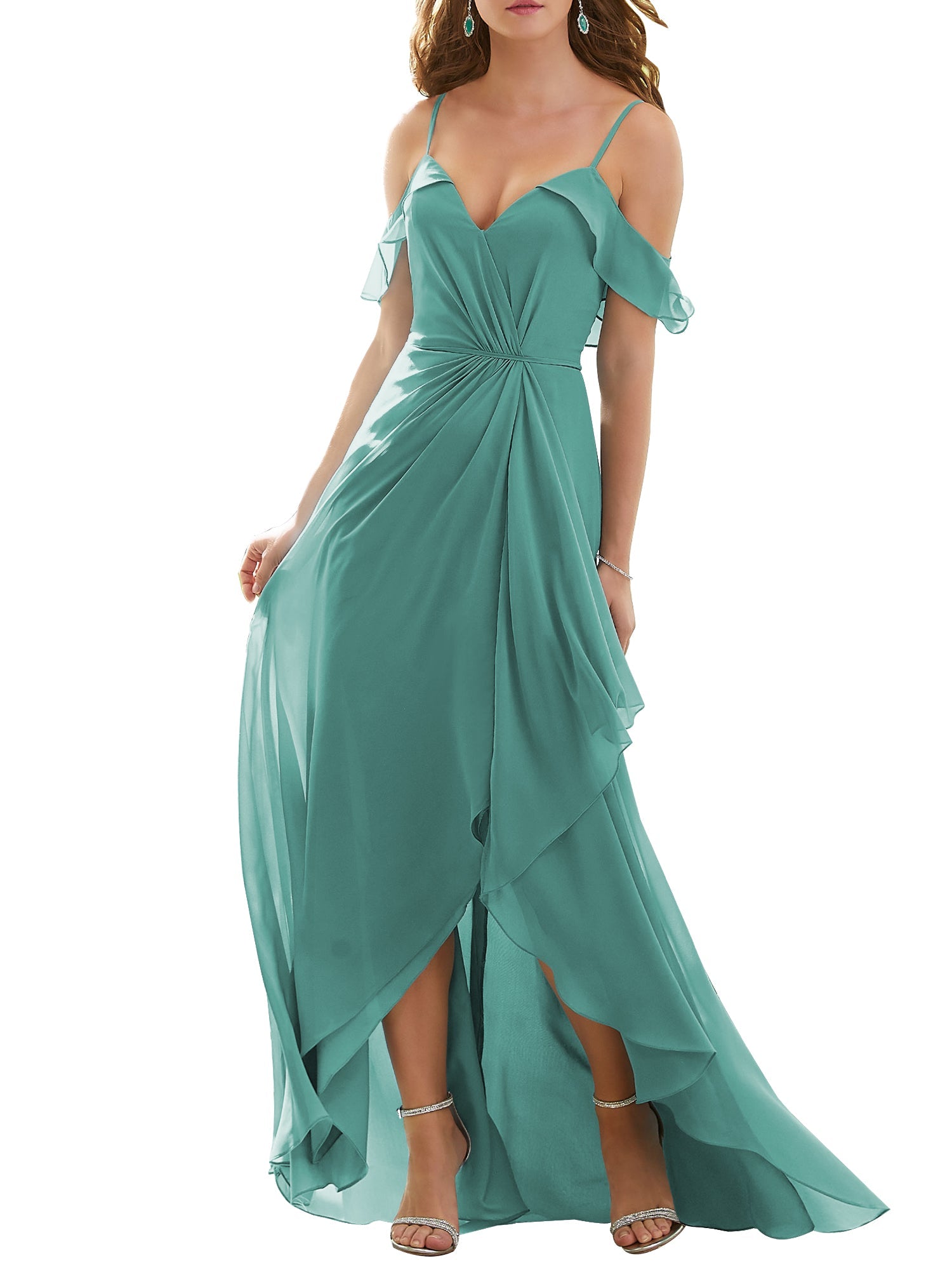 Lace Halter Sleeveless Bridesmaid Dress| Plus Size | 60+ Colors