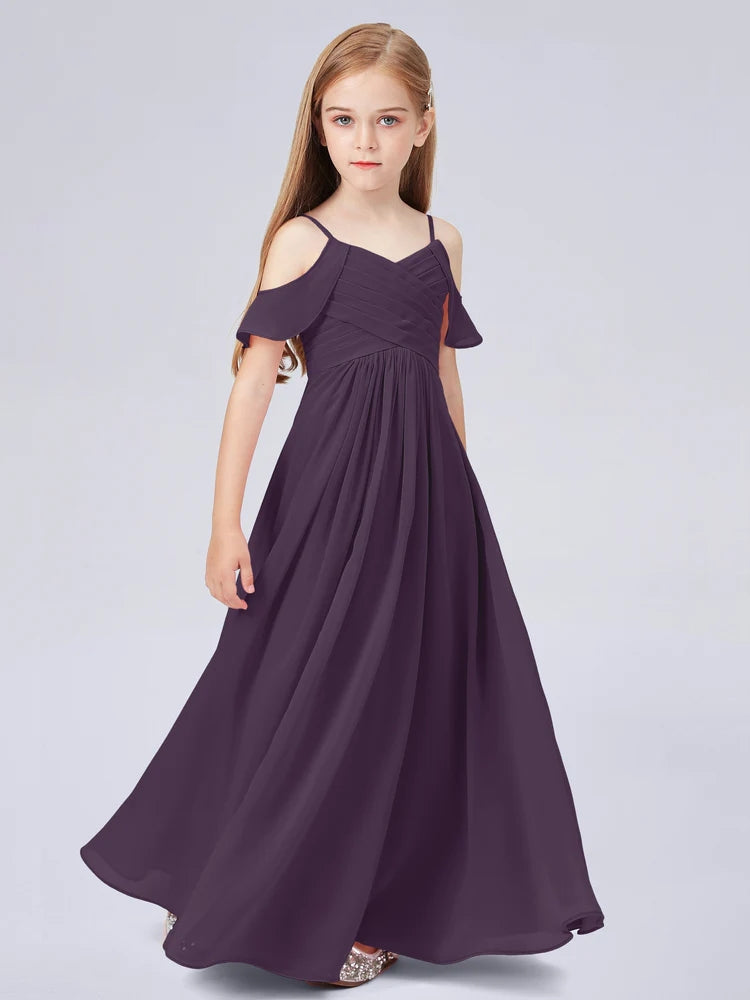 Chiffon Halter Sleeveless Junior Dress