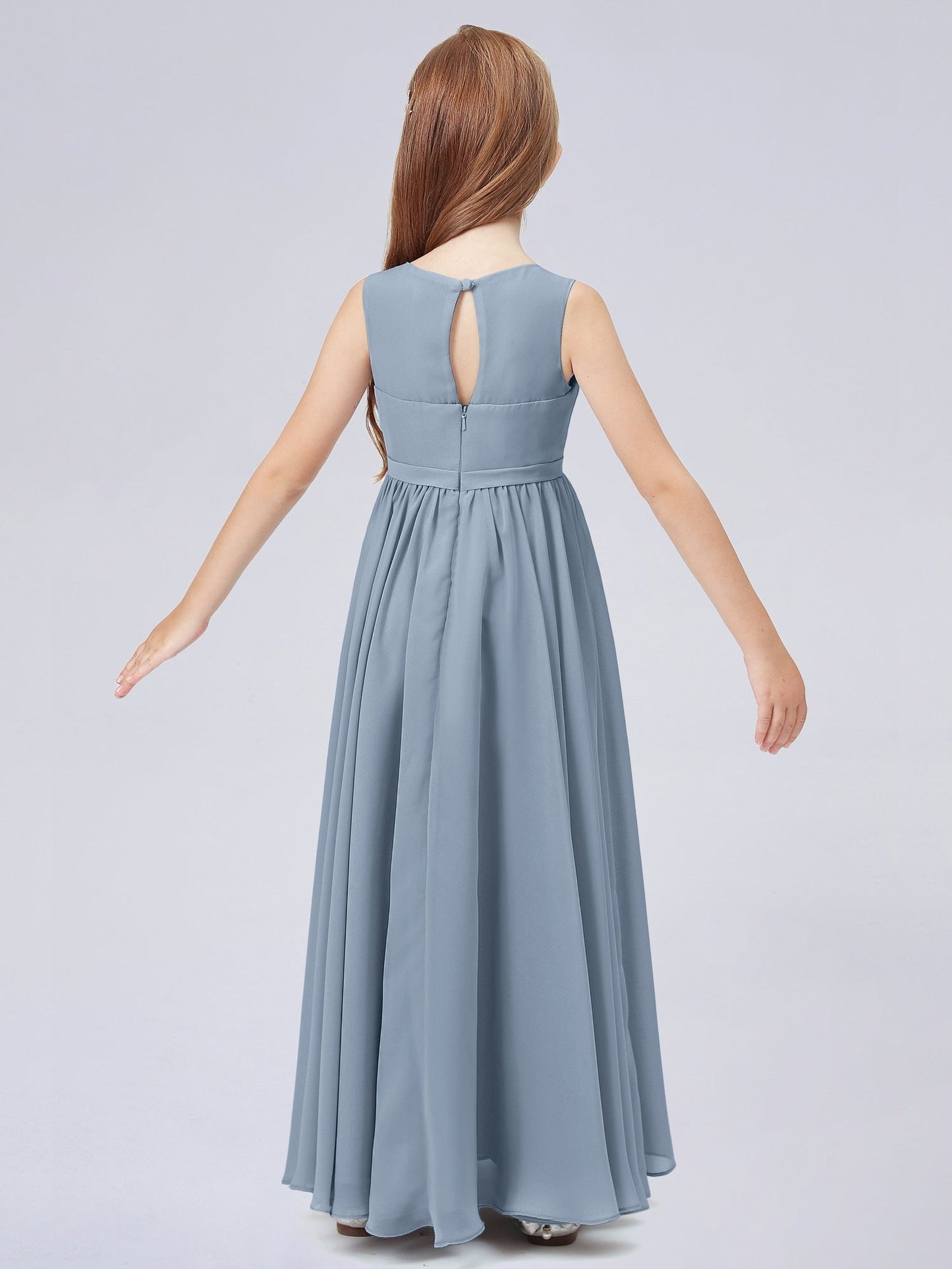 Chiffon Halter Sleeveless Junior Dress