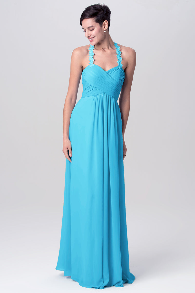Lace Column Sweetheart Sleeveless Bridesmaid Dress-MB0113113
