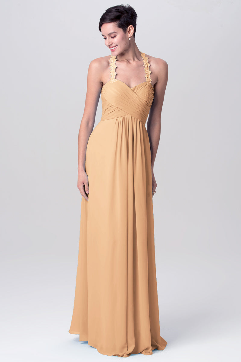 Lace Column Sweetheart Sleeveless Bridesmaid Dress-MB0113113