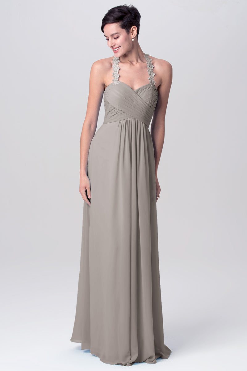 Lace Column Sweetheart Sleeveless Bridesmaid Dress-MB0113113