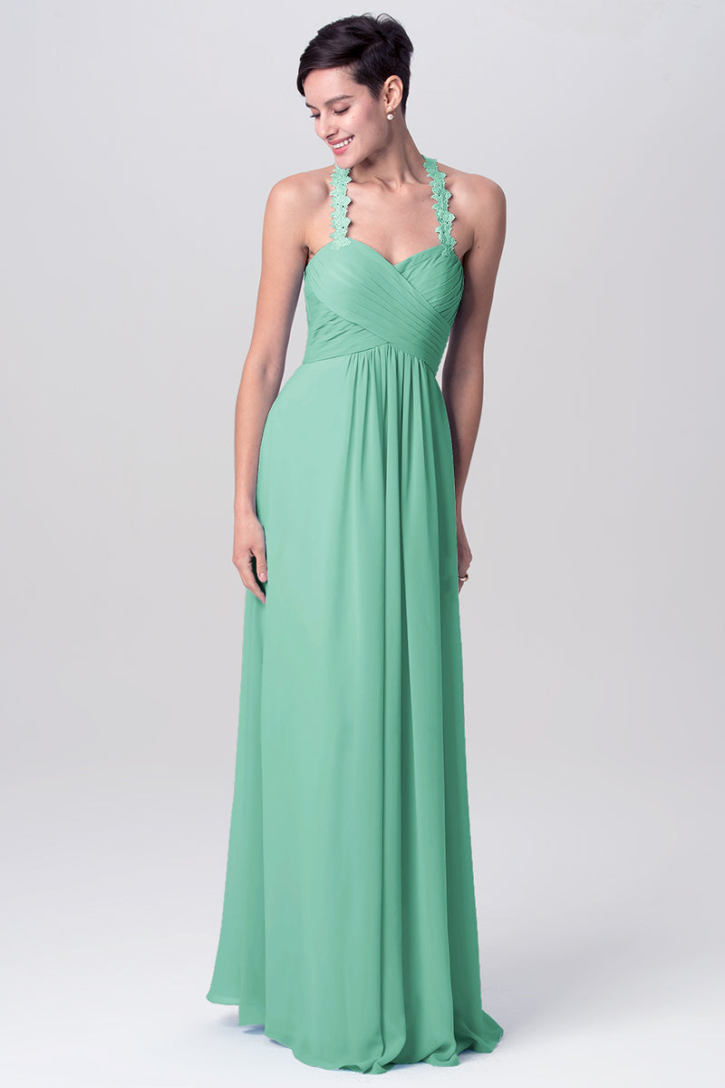 Lace Column Sweetheart Sleeveless Bridesmaid Dress-MB0113113
