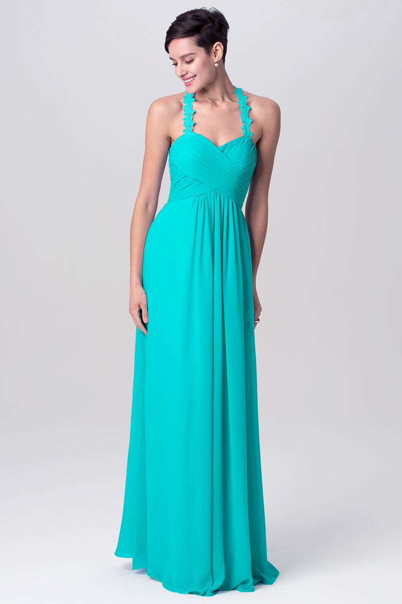 Lace Column Sweetheart Sleeveless Bridesmaid Dress-MB0113113