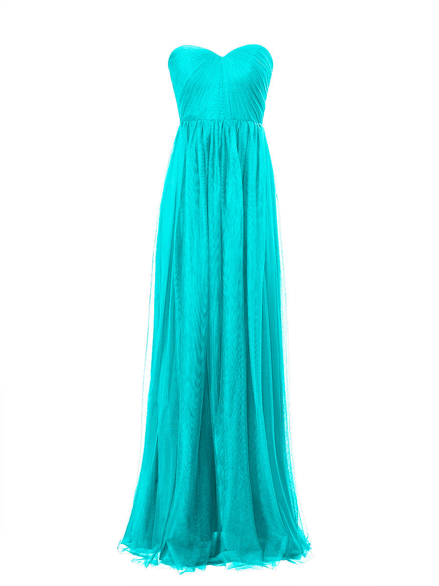 Tulle Column Sweetheart Sleeveless Bridesmaid Dress-MB53603